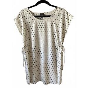 Oh Baby by Motherhood Polka Dot Maternity Top Size S